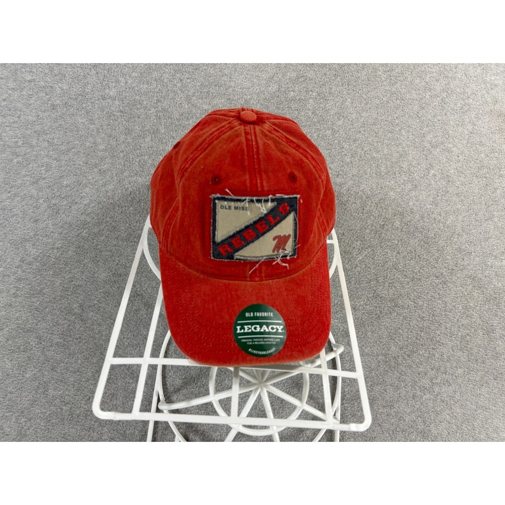 NWT Ole Miss‎ Rebels Distressed Legacy Adjustable Campus Hat (Adult) Red